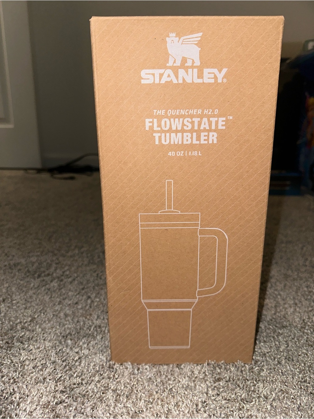 Stanley Quencher H2.0 Tumbler - Sage Green with Light Blue Lid - Picture 2 of 6